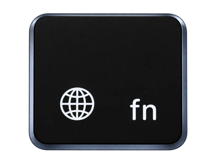 Tecla fn con el globo de un teclado de Mac